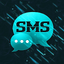 Theme black blue GO SMS Pro 3.0