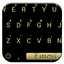 Emoji Keyboard Flat Black Gold 100