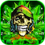 Neon Green Weed Skull Keyboard 7.1.5_0412