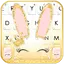 Gold Glitter Bunny Keyboard Th 1.0