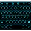 Emoji Keyboard Neon Blue 2 100