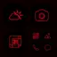 Wow Red Neon Theme - Icon Pack