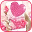 Pink Heart Glitter Keyboard Th 1.0