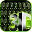 Neon 3d Green Black Tech Keybo 1.0