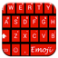 Emoji Keyboard Tiles Red Theme 100