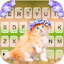 Floral Cute Cat Keyboard Backg 1.0
