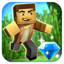 3d Block-Head Jungle Survival Pixel Runner