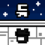 Galaxy Boy Black & White - 8 Bit Spaceman Bouncy Fever