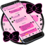 SMS Messages Ribbon Pink Black 400