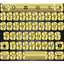 Emoji Keyboard Metallic Gold 100