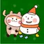 Snowman and Cat at Christmas 1.0