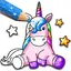 Unicorn Coloring Book Glitter 1.8