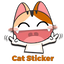 Cute & Funny Cat Sticker 2.1