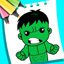 Superhero Glitter Coloring Boo 4.0