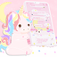 SMS Theme Unicorn Pink message 400