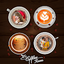 Coffee Cup Dual Photo Frame 2.2